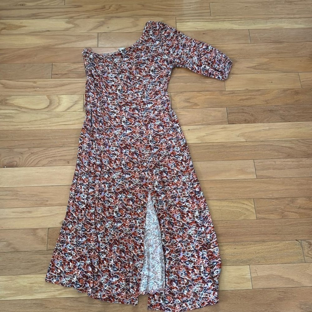 American Eagle | One-Shoulder Floral Dress | Slit | size M